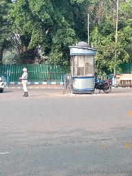 Traffic Police Help Guard